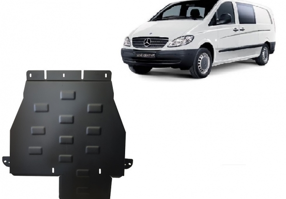 Stahl Getriebe Schutz für Mercedes Vito W639 - 4x4 - Automatikgetriebe