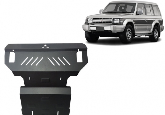Unterfahrschutz für Motor und  kühler aus Stahl für  Mitsubishi Pajero 2 