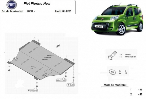 Unterfahrschutz für Motor der Marke Fiat Fiorino