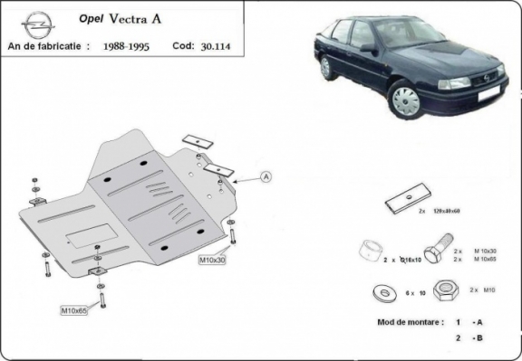 Unterfahrschutz für Motor der Marke Opel Vectra A