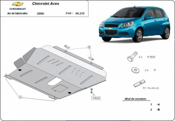 Unterfahrschutz für Motor der Marke Chevrolet Aveo