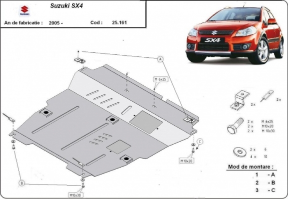 Unterfahrschutz für Motor der Marke Suzuki SX 4