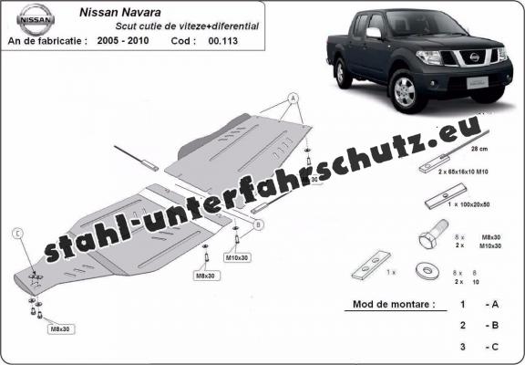 Unterfahrschutz für Getriebe  aus  Nissan Navara D40
