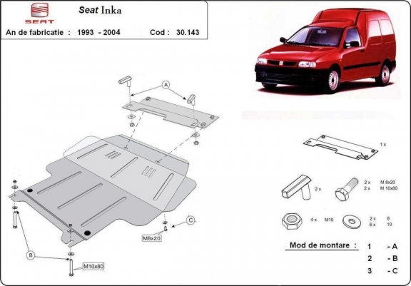 Unterfahrschutz für Motor der Marke Seat Inca