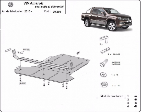 Unterfahrschutz für Getriebe und Differential aus Volkswagen Amarok