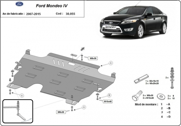 Unterfahrschutz für Motor der Marke Ford Mondeo 4