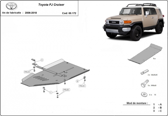 Stahl Getriebe Schutz für Toyota Fj Cruiser