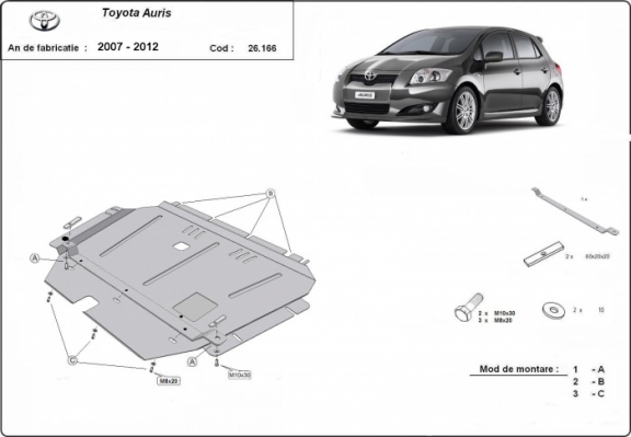 Unterfahrschutz für Motor der Marke Toyota Auris