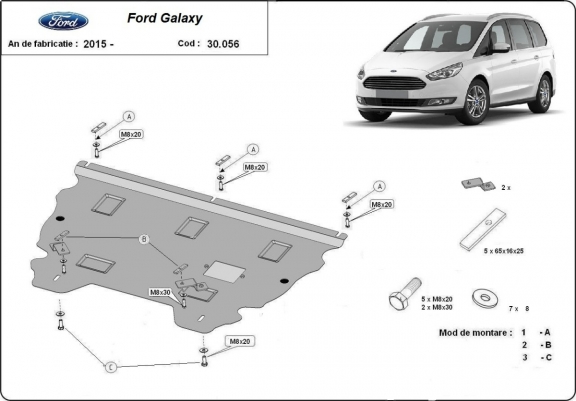 Unterfahrschutz für Motor der Marke Ford Galaxy 3