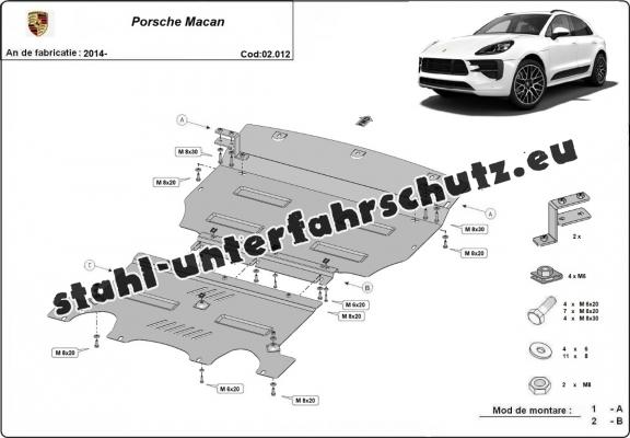 Unterfahrschutz für Motor der Marke Porsche Macan
