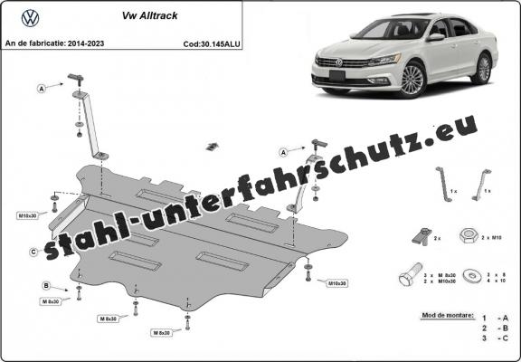 Aluminium Unterfahrschutz für Motor der Marke VW Passat Alltrack