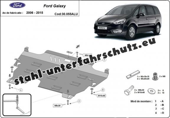 Aluminium Unterfahrschutz für Motor und Getriebe für den Ford Galaxy 2