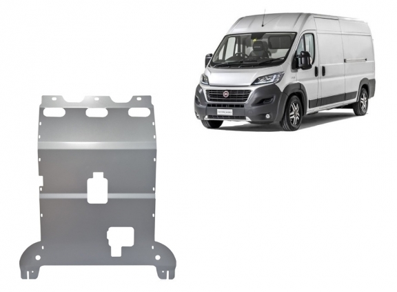 Aluminium Unterfahrschutz für Motor und Getriebe für den Fiat Ducato