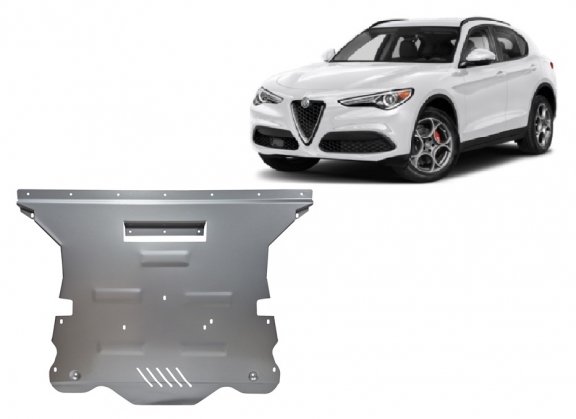 Aluminium Unterfahrschutz für Motor und Getriebe für den Alfa Romeo Stelvio