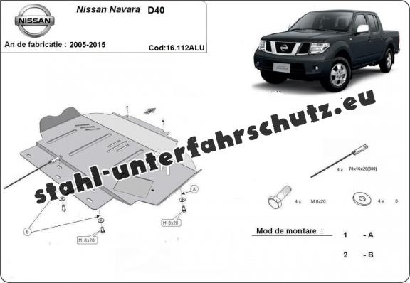 Aluminium Unterfahrschutz für Motor der Marke Nissan Navara