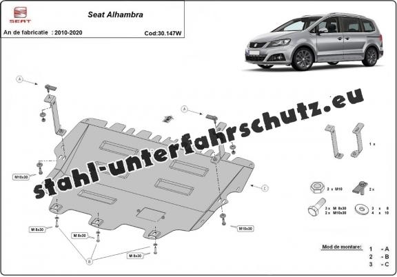 Unterfahrschutz für Motor der Marke Seat Alhambra - Webasto