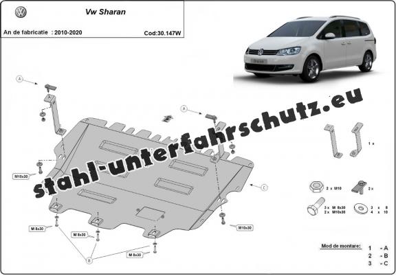 Unterfahrschutz für Motor der Marke Volkswagen Sharan - Webasto