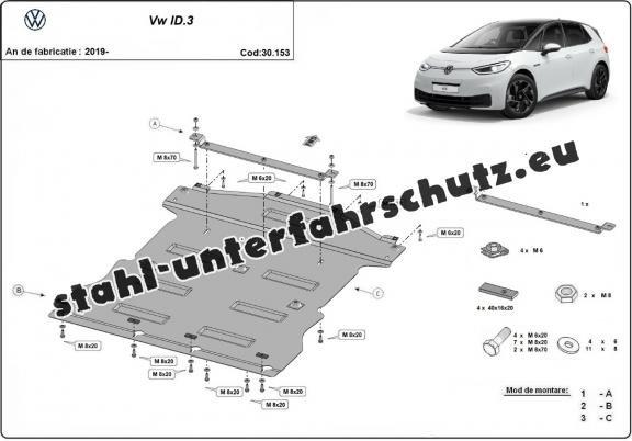 Unterfahrschutz für Motor der Marke Volkswagen ID 3