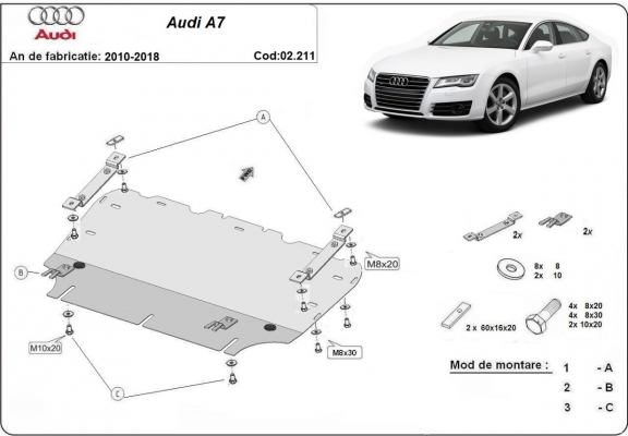 Unterfahrschutz für Motor der Marke Audi A7