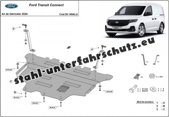 Aluminium Unterfahrschutz für Motor der Marke Ford Transit Connect