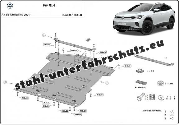 Aluminium Unterfahrschutz für Motor der Marke Volkswagen ID.4