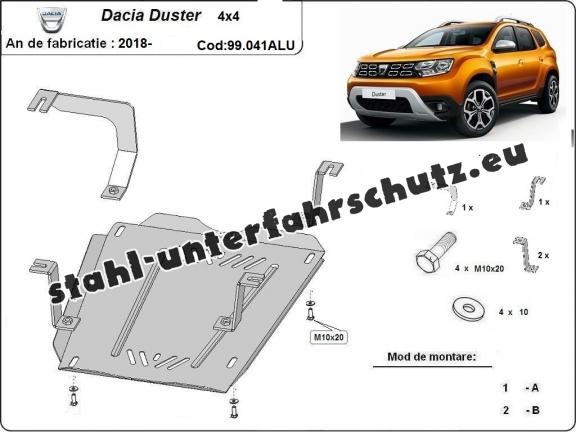 Aluminium schutz für Treibstofftank der Marke  Dacia Duster
