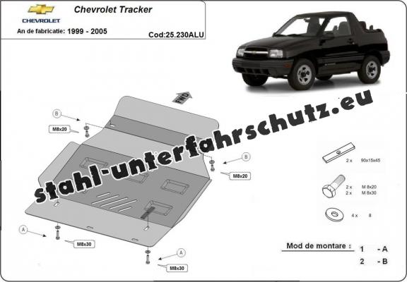 Aluminium Unterfahrschutz für Motor der Marke Chevrolet Tracker