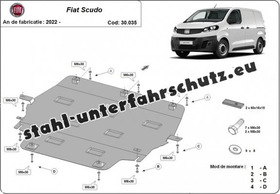Unterfahrschutz für Motor der Marke Fiat Scudo