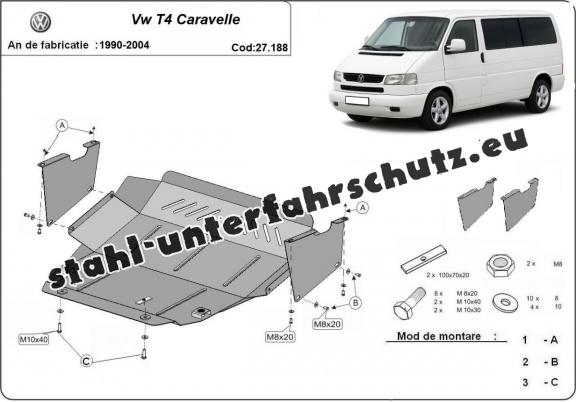 Unterfahrschutz für Motor der Marke VW Transporter T4 Caravelle