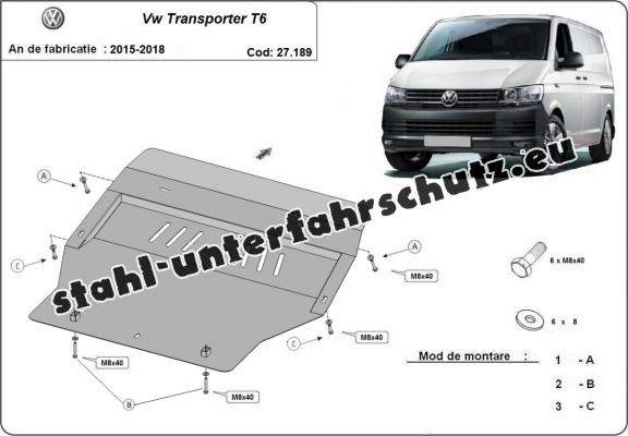 Unterfahrschutz für Motor der Marke Volkswagen Transporter T6