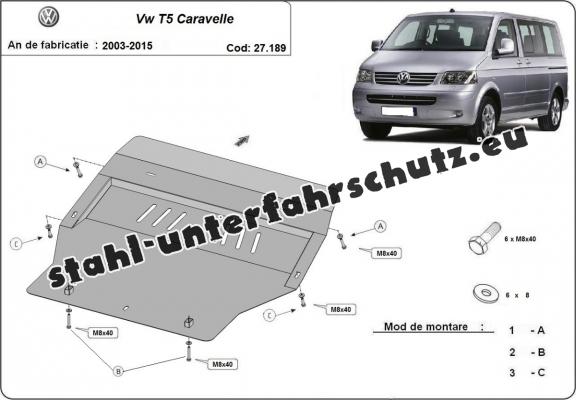 Unterfahrschutz für Motor der Marke Volkswagen T5 Caravelle 