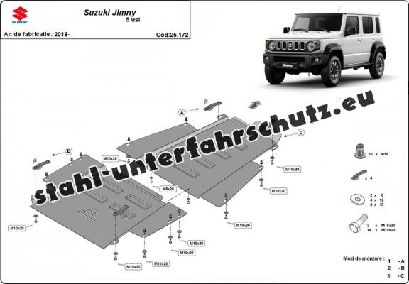 Stahl  Verteilergetriebe Schutz für  Suzuki Jimny - 5-türiges Modell