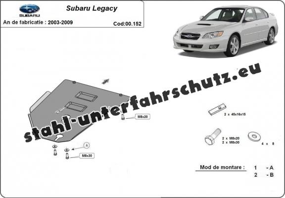 Unterfahrschutz für Schaltgetriebe aus Stahl für Subaru Legacy