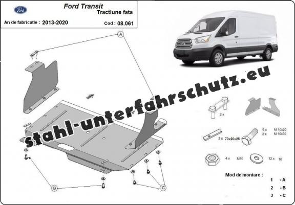 Unterfahrschutz für Motor der Marke Ford Transit  - FRONTANTRIEB
