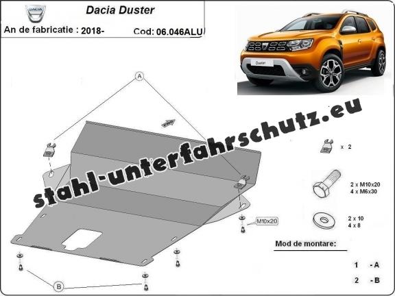 Aluminium Unterfahrschutz für Motor der Marke Dacia Duster