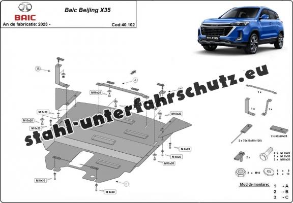 Unterfahrschutz für Motor der Marke Baic Beijing X35