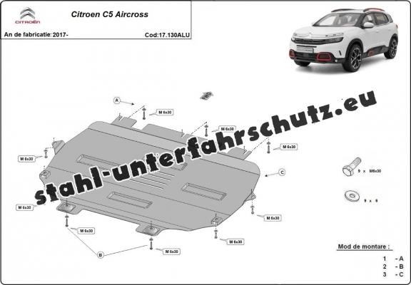 Aluminium  Unterfahrschutz Citroen C5 Aircross 