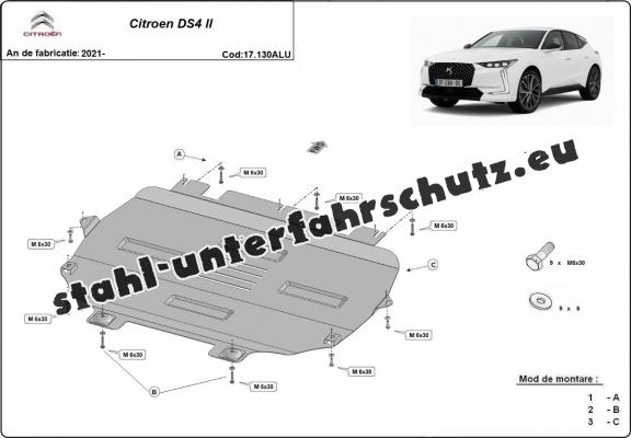 Aluminium  Unterfahrschutz Citroen DS4 II 