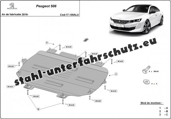 Aluminium  Unterfahrschutz Peugeot 508 