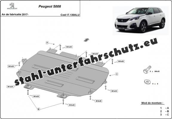 Aluminium  Unterfahrschutz Peugeot 5008 