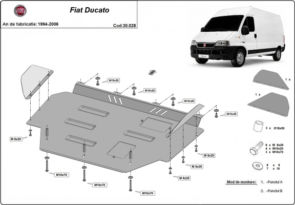 Unterfahrschutz für Motor der Marke Fiat Ducato
