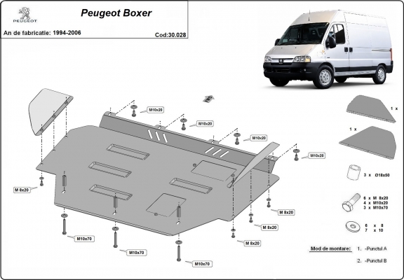 Unterfahrschutz für Motor der Marke Peugeot Boxer