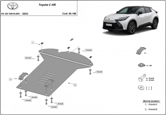 Unterfahrschutz für Katalysator/cat lock der Marke Toyota C-HR