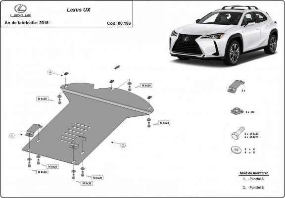 Unterfahrschutz für Katalysator/cat lock der Marke Lexus UX