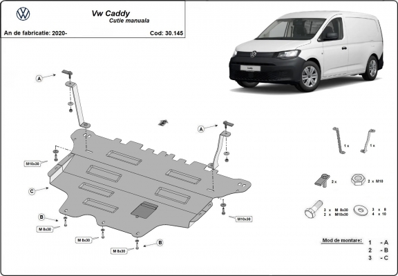 Unterfahrschutz für Motor der Marke VW Caddy