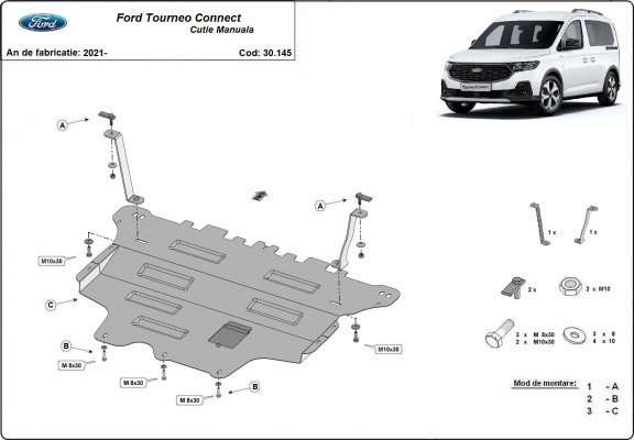 Unterfahrschutz für Motor der Marke Ford Tourneo Connect