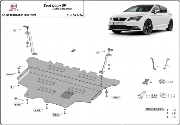 Unterfahrschutz für Motor der Marke Seat Leon Mk3 - Automatikgetriebe 