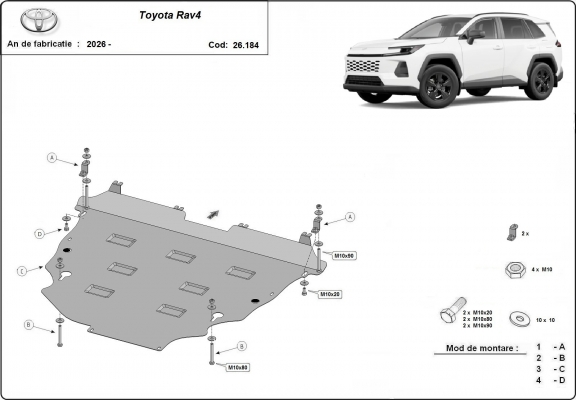 Unterfahrschutz für Motor der Marke Toyota Rav4