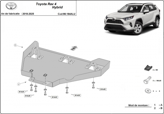 Aluminium Differentialschutz für Toyota Rav4