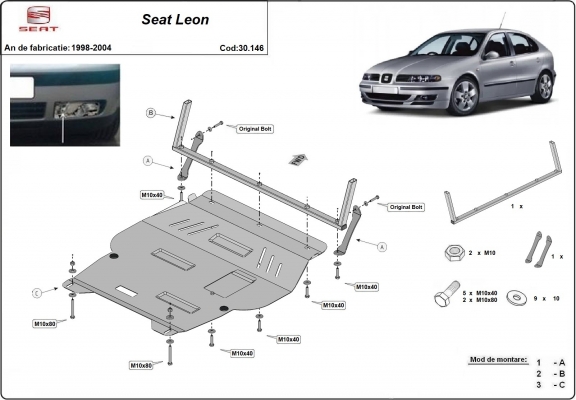 Unterfahrschutz für Motor der Marke Seat Leon Mk1
